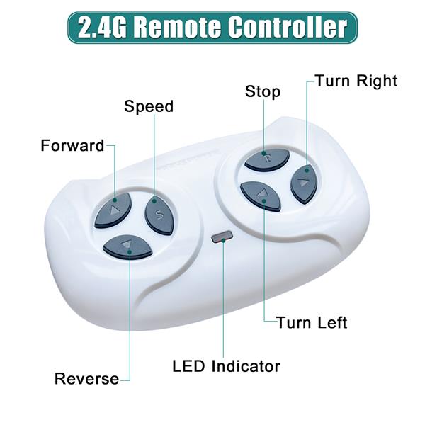 BBH-016 Dual Drive 12V 4.5A.h with 2.4G Remote Control off-road Vehicle Black