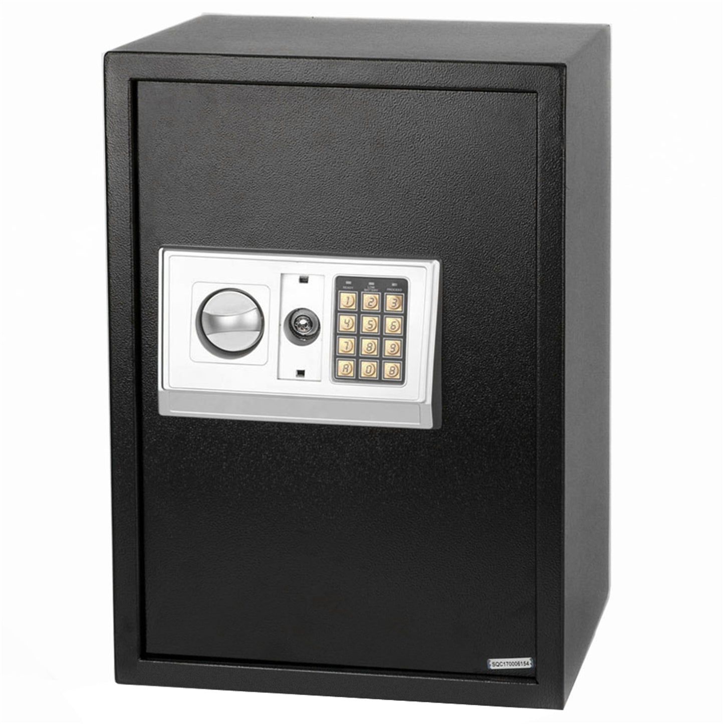 E50EA Home Business Security Keypad Lock Electronic Digital Steel Safe Black Box & Silver Gray