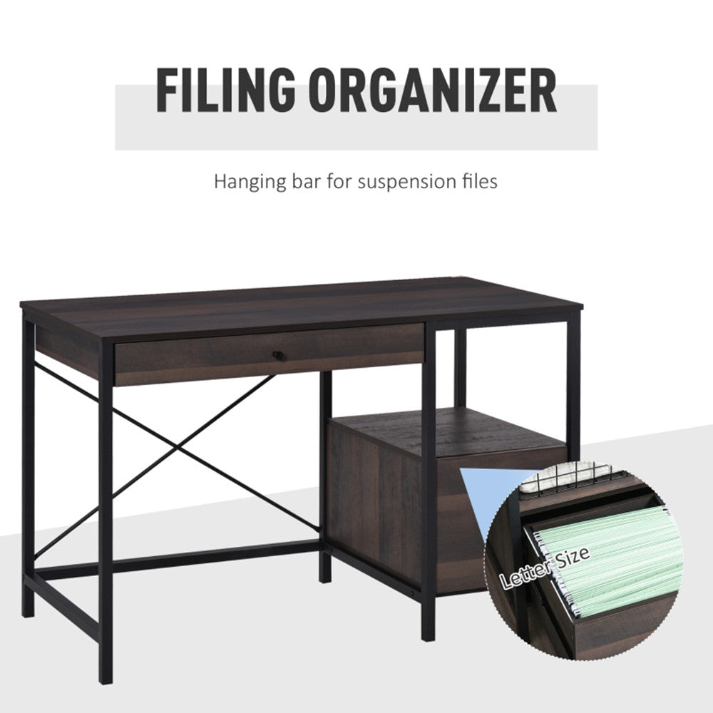 Computer Desk/ Office Writing Desk - Walnut Brown ( Amazon Shipping)(Prohibited by WalMart)