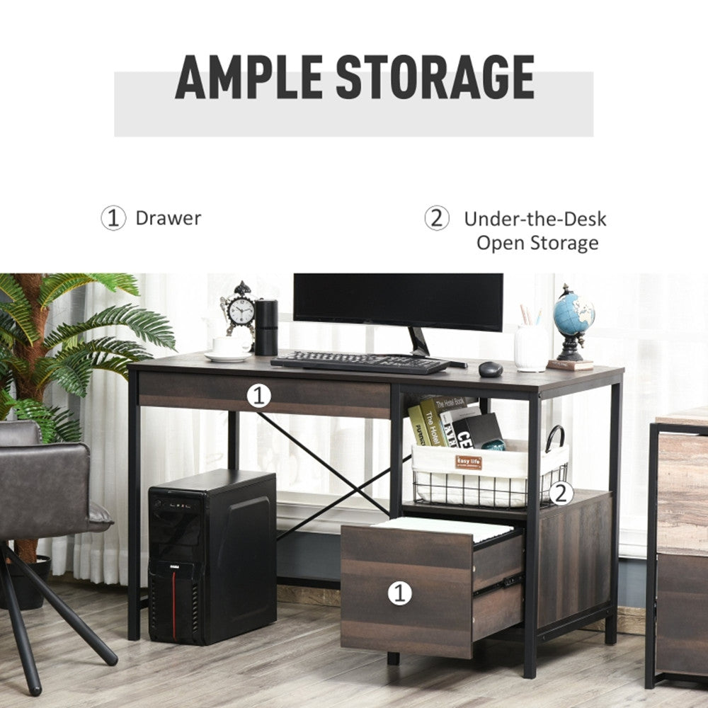 Computer Desk/ Office Writing Desk - Walnut Brown ( Amazon Shipping)(Prohibited by WalMart)