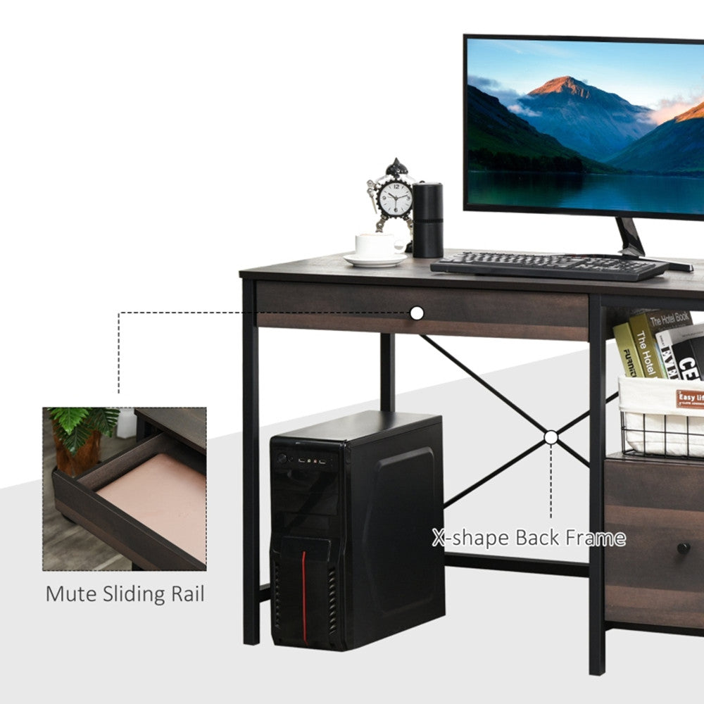 Computer Desk/ Office Writing Desk - Walnut Brown ( Amazon Shipping)(Prohibited by WalMart)
