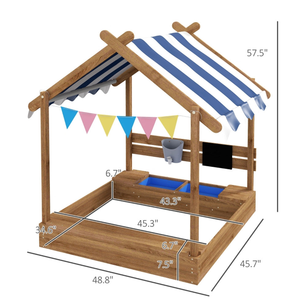 Wooden Sandbox, for 3-7 Years Old Kids ( Amazon Shipping)(Prohibited by WalMart)
