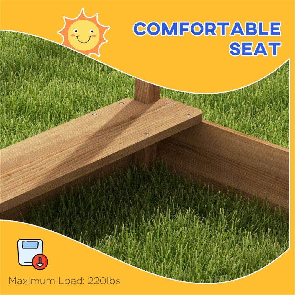 Wooden Sandbox, for 3-7 Years Old Kids ( Amazon Shipping)(Prohibited by WalMart)