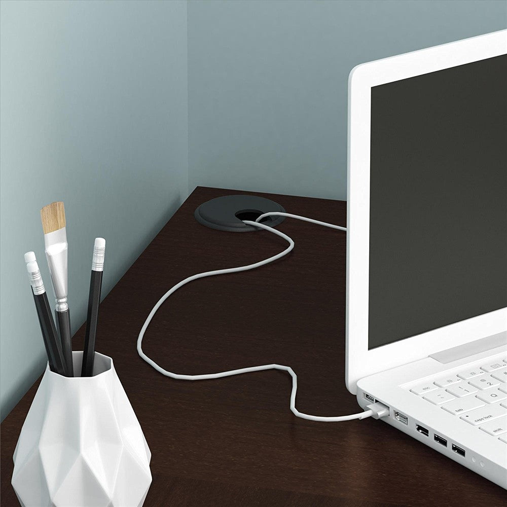 L-Shaped Wood Right-angle Computer Desk with Two-layer Bookshelves