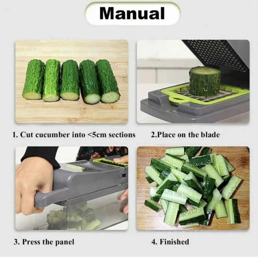 14 In 1 Fruit Vegetable Slicer Cutter Food Onion Veggie Dicer Chopper Kitchen US