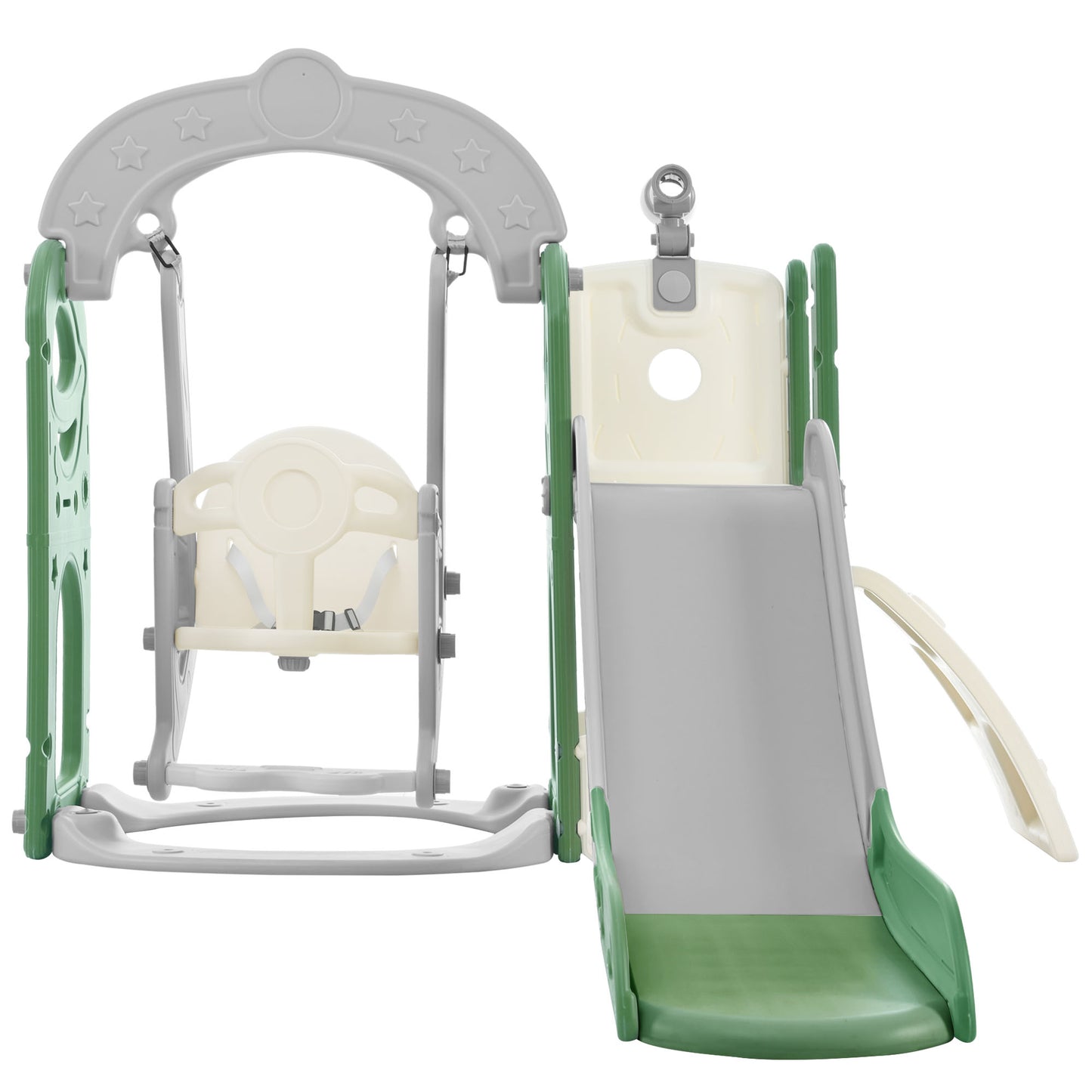 Toddler Slide and Swing Set 5 in 1, Kids Playground Climber Slide Playset with Telescope, Combination for Babies Indoor & Outdoor