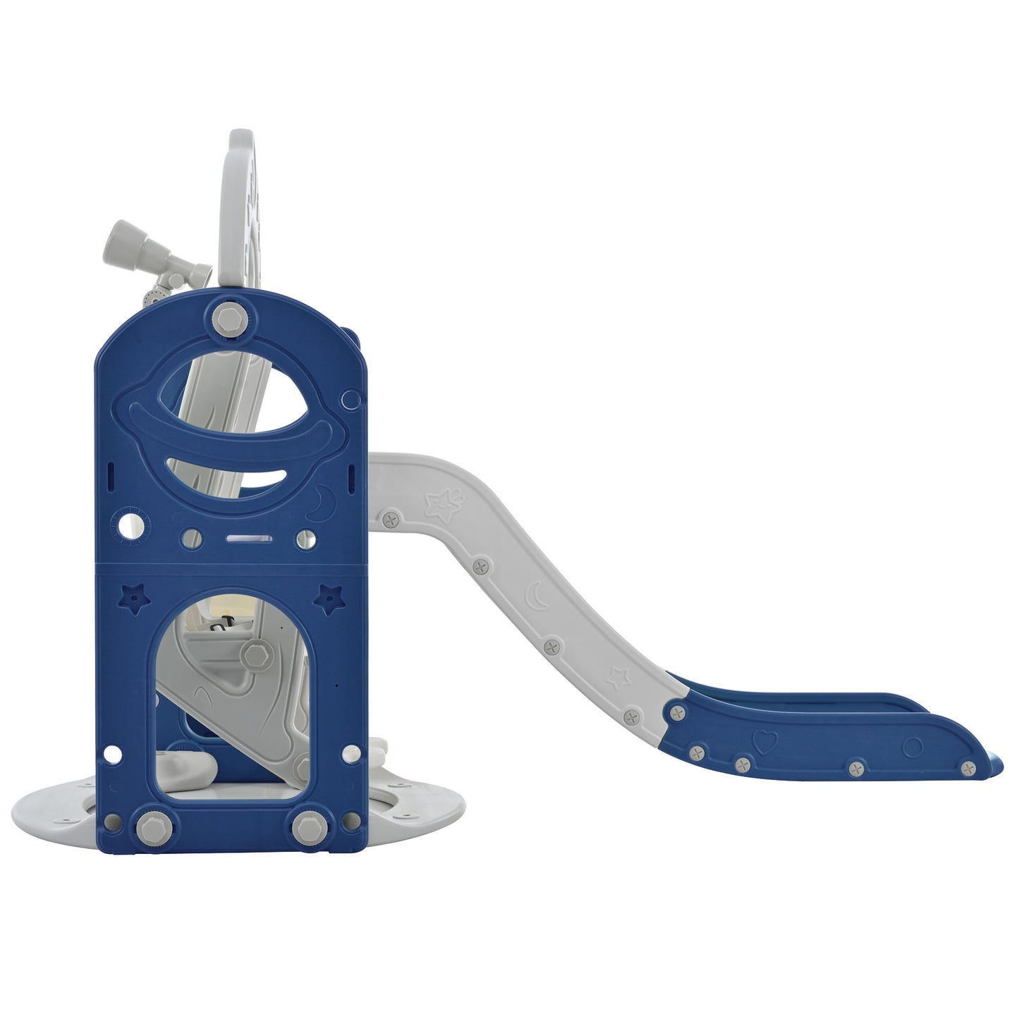 Toddler Slide and Swing Set 5 in 1, Kids Playground Climber Slide Playset with Telescope, Combination for Babies Indoor & Outdoor