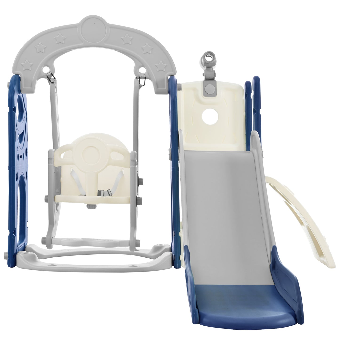 Toddler Slide and Swing Set 5 in 1, Kids Playground Climber Slide Playset with Telescope, Combination for Babies Indoor & Outdoor