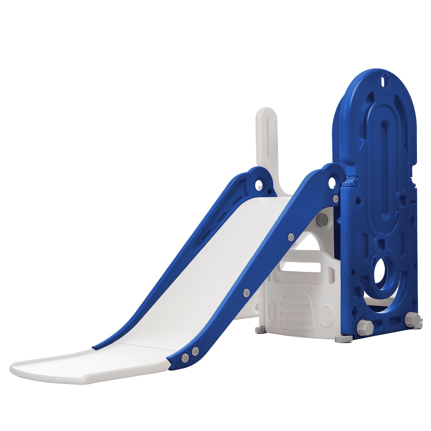 Toddler Climber and Slide Set 4 in 1, Kids Playground Climber Slide Playset with Basketball Hoop Play Combination for Babies Indoor & Outdoor