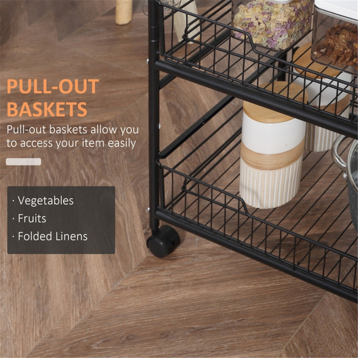 Rolling Cart/Kitchen Cart ( Amazon Shipping)(Prohibited by WalMart)
