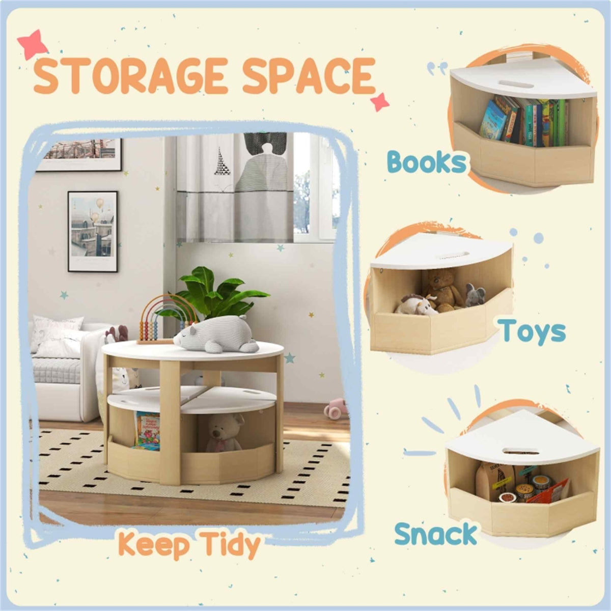 Kids Table and Chairs Set