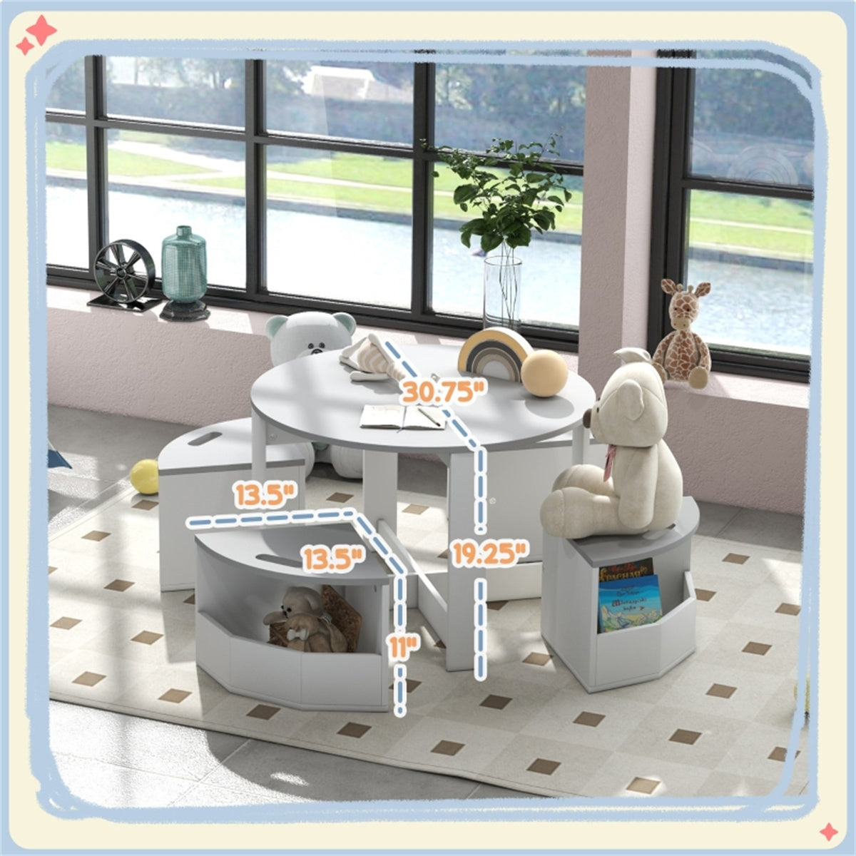 Kids Table and Chairs Set