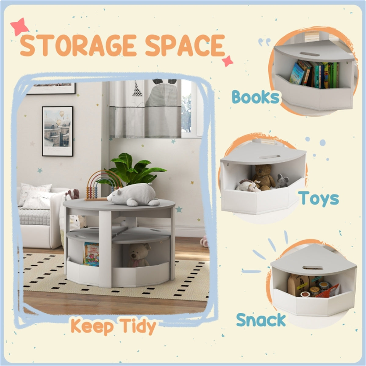 Kids Table and Chairs Set