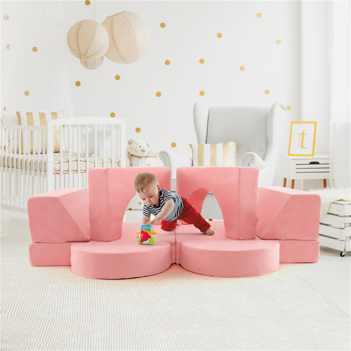 8 Pieces Playroom Sofa