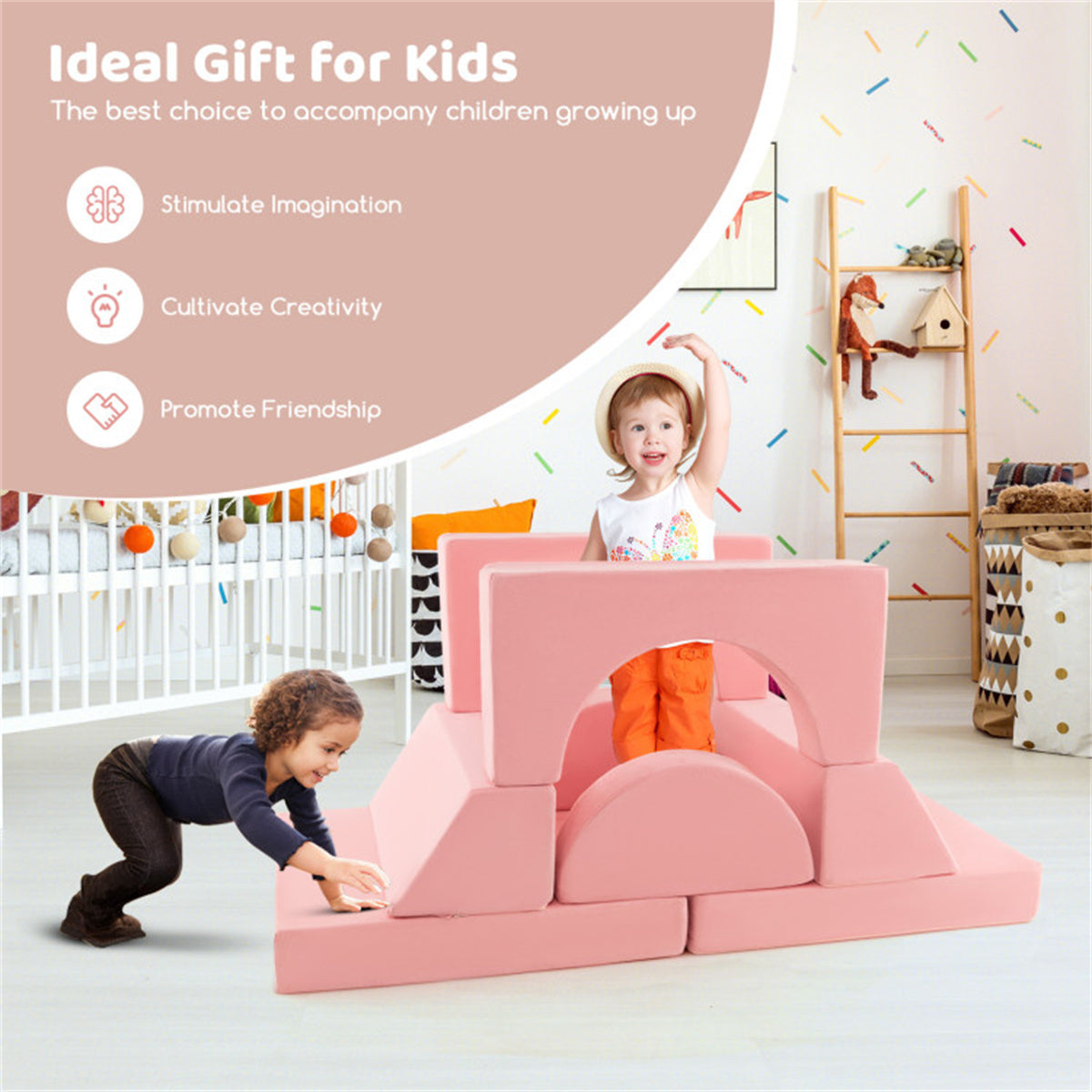 8 Pieces Playroom Sofa