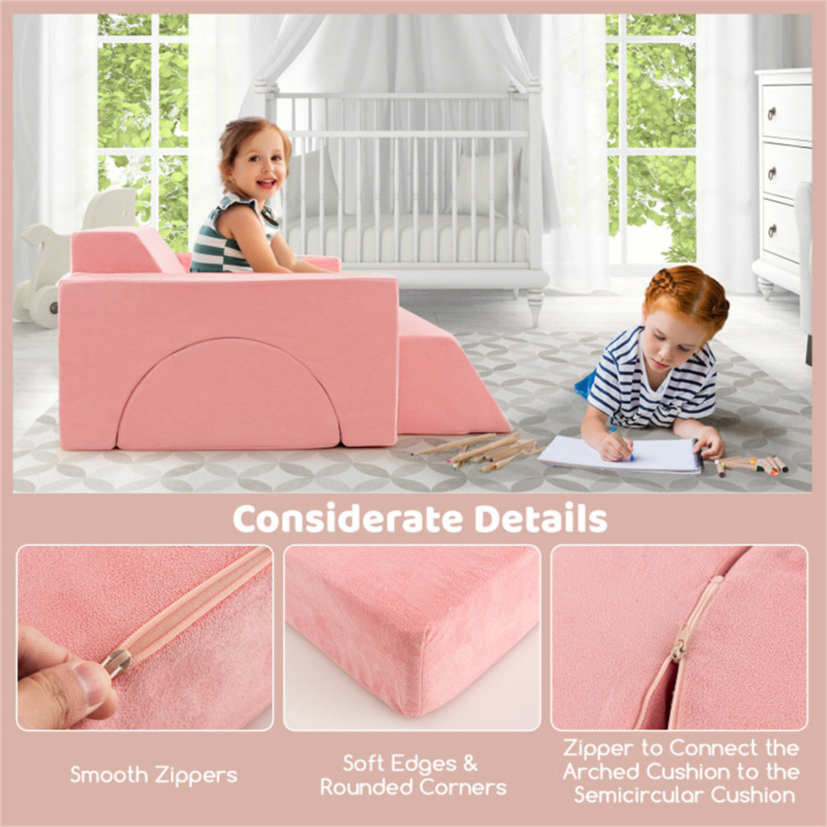 8 Pieces Playroom Sofa