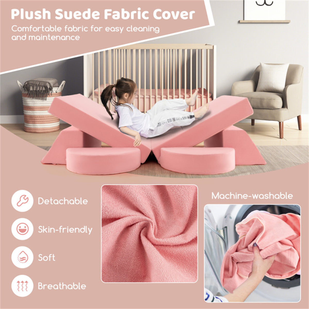 8 Pieces Playroom Sofa