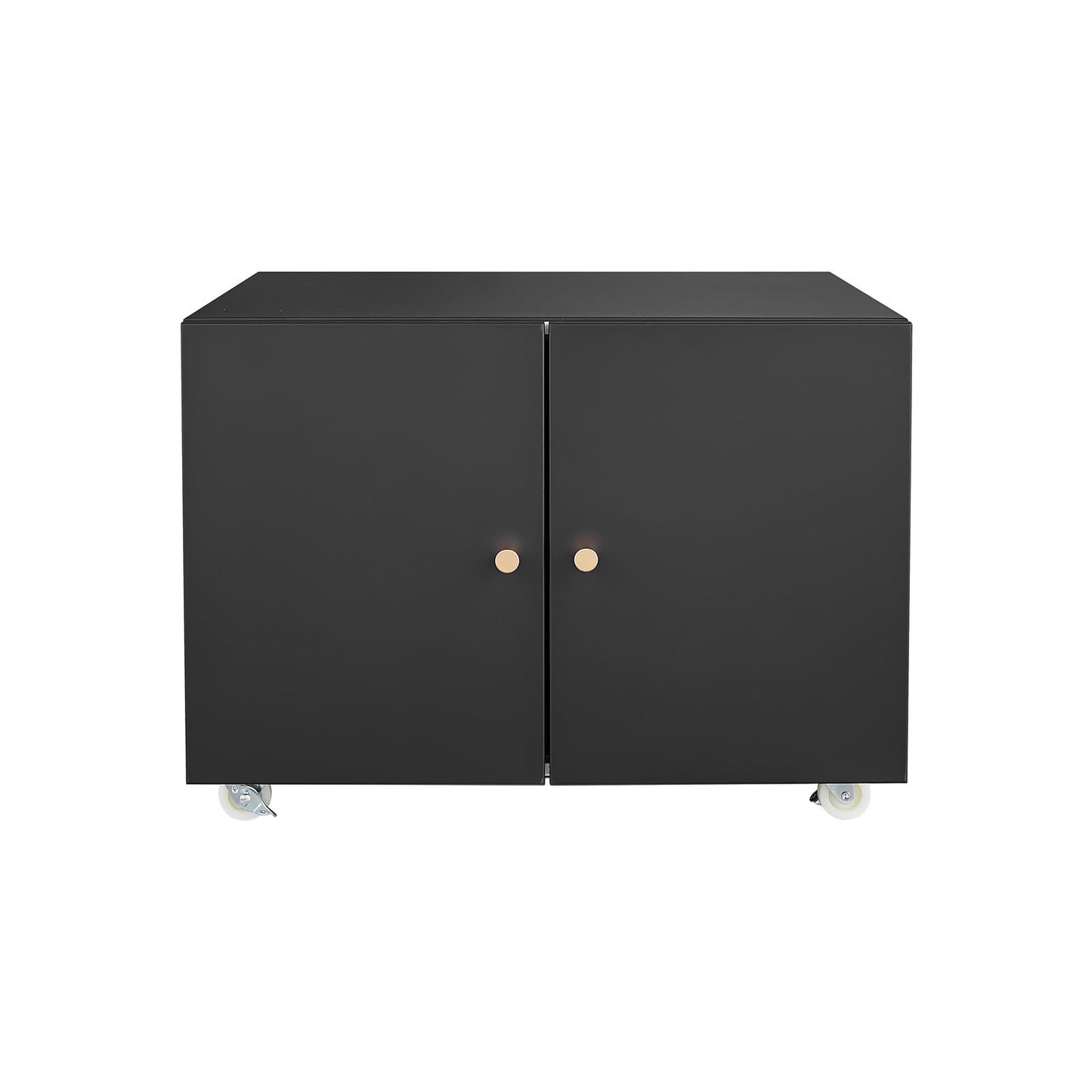 Office furniture Copier Cabinet BLACK 2 door steel copier stand mobile pedestal file Printer Stand