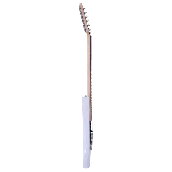 Novice Entry Level 170 Electric Guitar HSH Pickup Bag Strap Paddle Rocker Cable Wrench Tool White