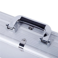 135*28*10cm Aluminum New Framed Locking Gun Pistol HandGun Lock Box Hard Storage Carry Case Silver