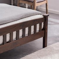 PWB-044 Cap Vertical Strip Bed Walnut Queen