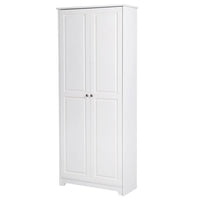 Double Door Five-tier Storage Cabinet White