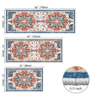 Kitchen Rugs Sets 3 Piece with Runner Non Slip Kitchen Mats for Floor Washable Bohemian Runner Rug Kitchen Floor Mat Carpet for Hallway Laundry Room Door Office Sink