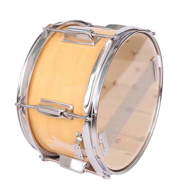 [Do Not Sell on Amazon]Glarry 10 x 6" Snare Drum Poplar Wood Drum Percussion Set Wood Color