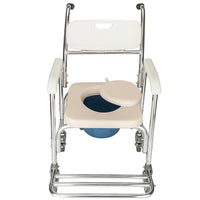 4 in 1 Multifunctional Aluminum Elder People Disabled People Pregnant Women Commode Chair Bath Chair White