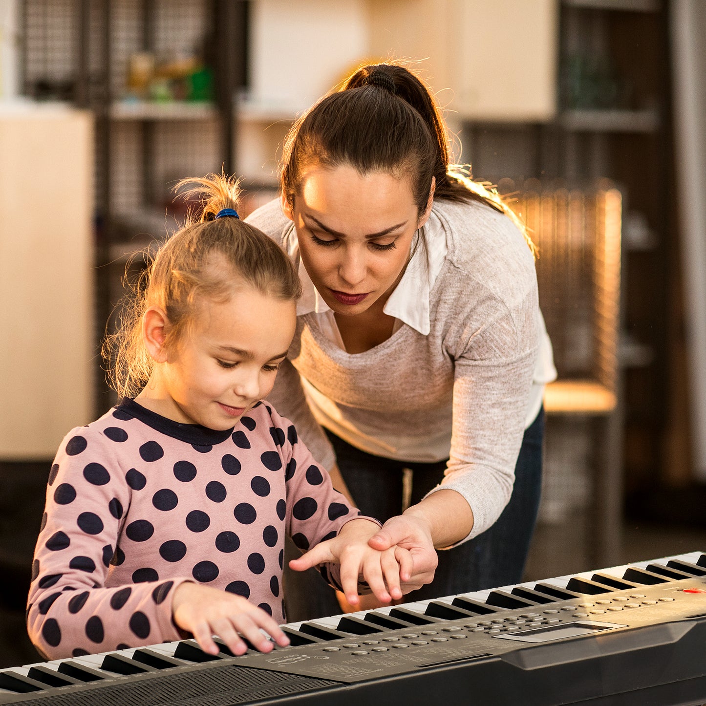 [Do Not Sell on Amazon]  Glarry GEP-110 61 Key Keyboard with Piano Stand, Piano Bench, Built In Speakers, Headphone, Microphone, Music Rest, LED Screen, 3 Teaching Modes for Beginners