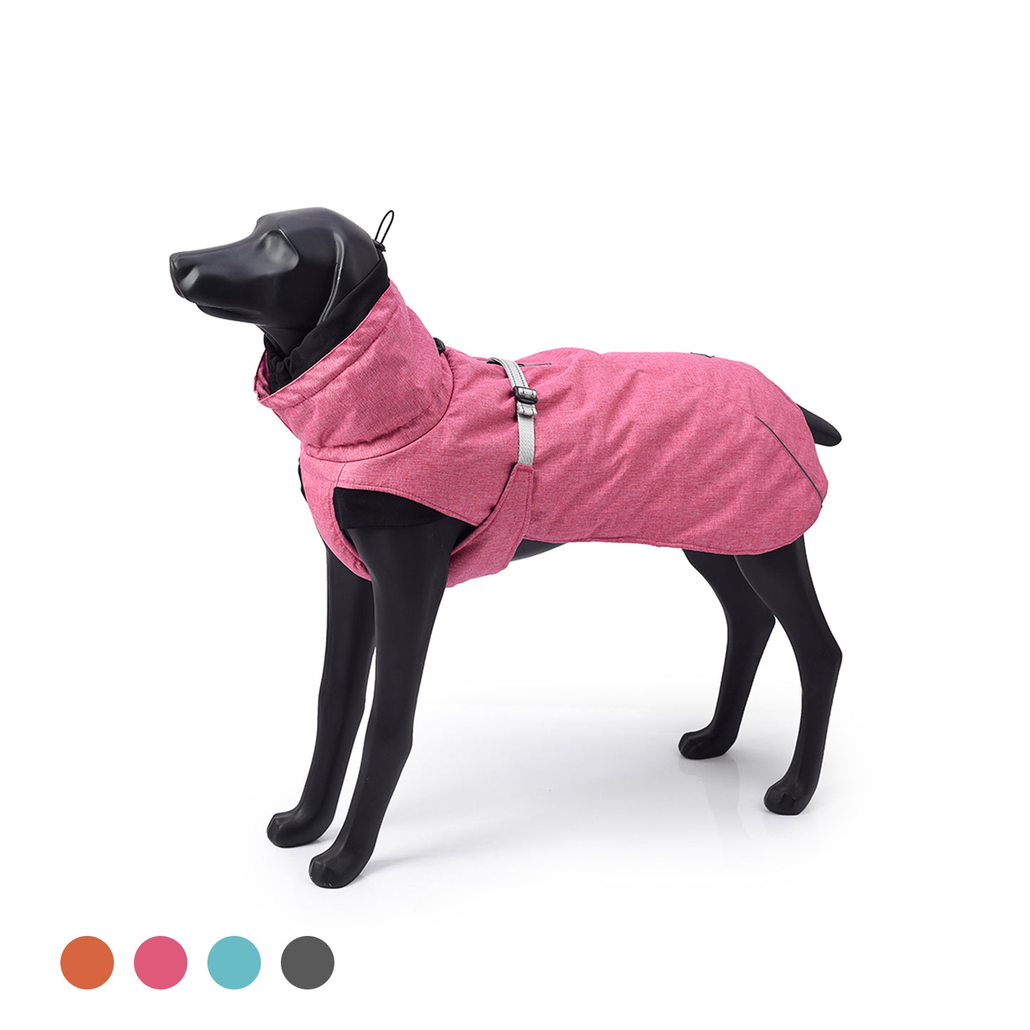 New Style Dog Winter Jacket with Waterproof Warm Polyester Filling Fabric-（pink, size M）