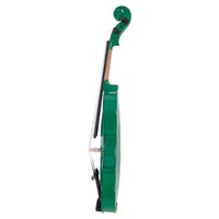 New 4/4 Acoustic Violin Case Bow Rosin Green