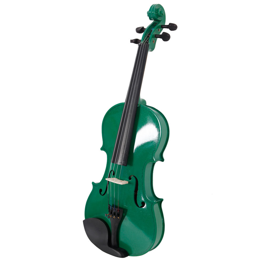 New 4/4 Acoustic Violin Case Bow Rosin Green