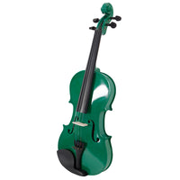 New 4/4 Acoustic Violin Case Bow Rosin Green
