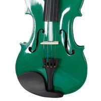 New 4/4 Acoustic Violin Case Bow Rosin Green