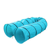 18' Agility Training Tunnel Pet Dog Play Outdoor Obedience Exercise Equipment Blue