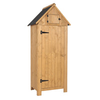 Fir wood Arrow Shed with Single Door Wooden Garden Shed Wooden Lockers Wood Color