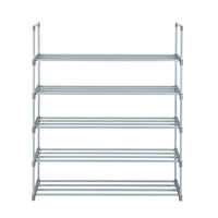 5 Tiers Shoe Rack Shoe Tower Shelf Storage Organizer For Bedroom, Entryway, Hallway, and Closet Gray Color