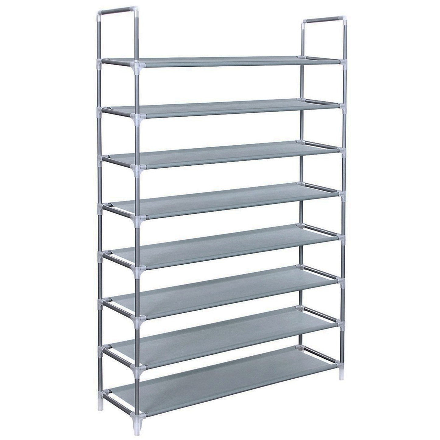 100cm Ultra Large Capacity 8 Layers Non-woven Fabrics & Steel Shoe Rack Gray