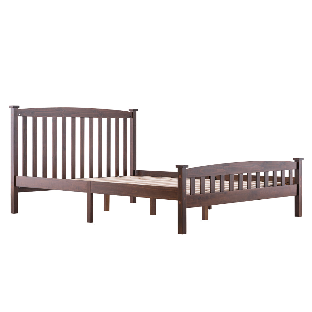 PWB-044 Cap Vertical Strip Bed Walnut Queen