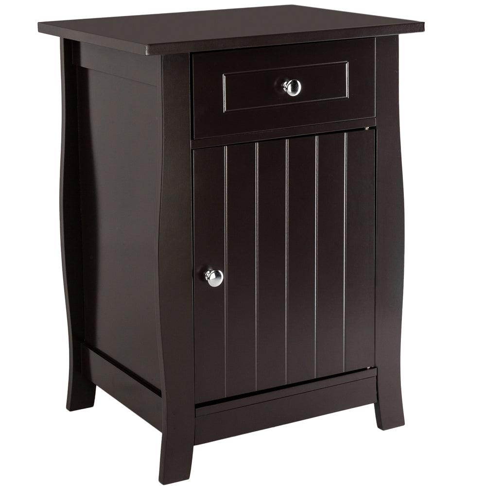 FCH Brown Painted Single Door One Pump Bedside Cabinet