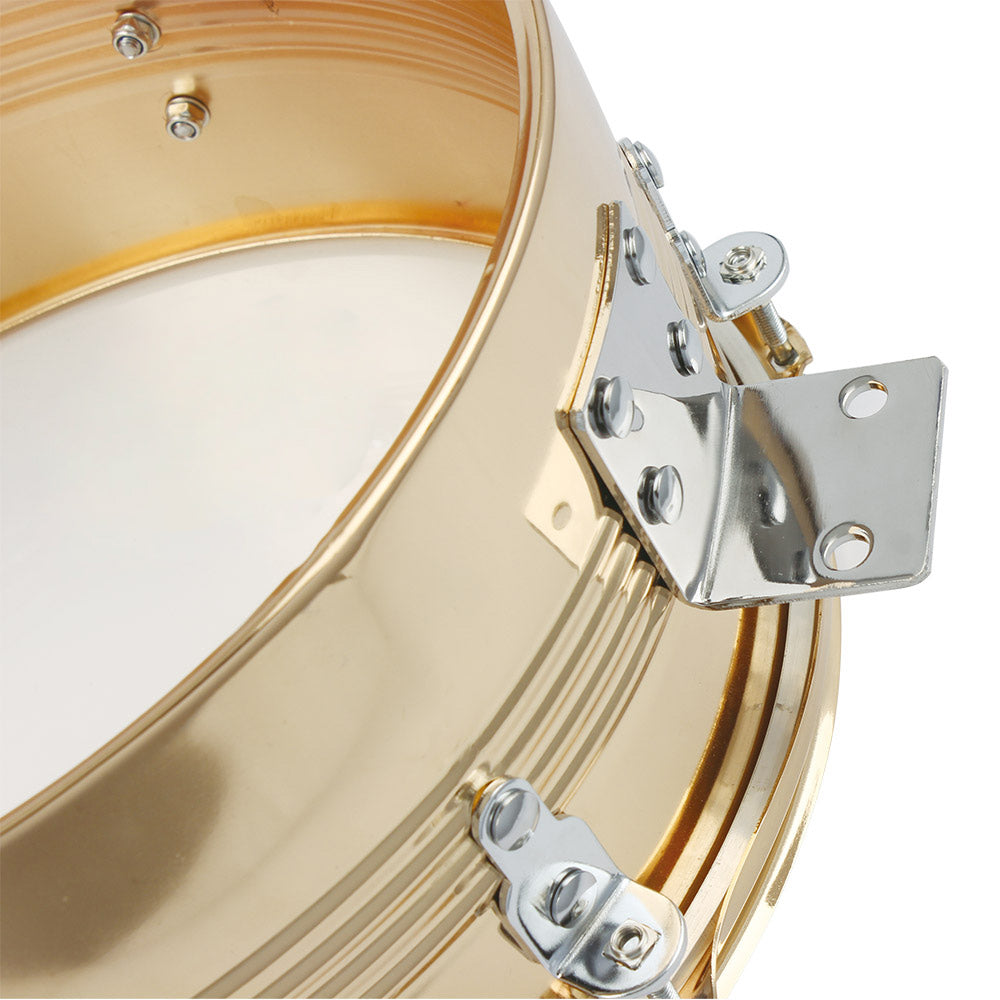 [Do Not Sell on Amazon]Glarry 13" & 14" Timbales Drum Set with Stand and Cowbell Golden