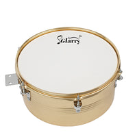 [Do Not Sell on Amazon]Glarry 13" & 14" Timbales Drum Set with Stand and Cowbell Golden