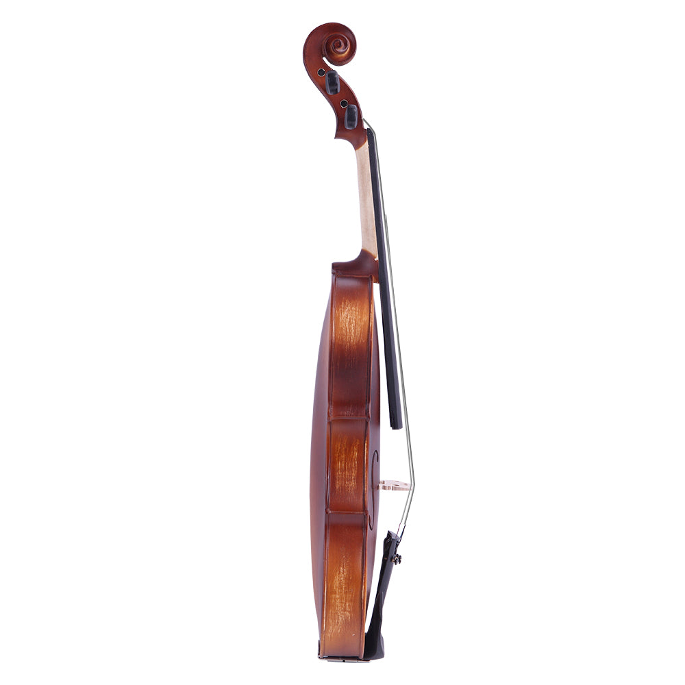 [Do Not Sell on Amazon]Glarry GV200 4/4 Classic Solid Wood Violin Case Bow Violin Strings Rosin Shoulder Rest Electronic Tuner