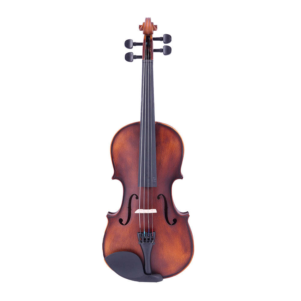[Do Not Sell on Amazon]Glarry GV200 4/4 Classic Solid Wood Violin Case Bow Violin Strings Rosin Shoulder Rest Electronic Tuner
