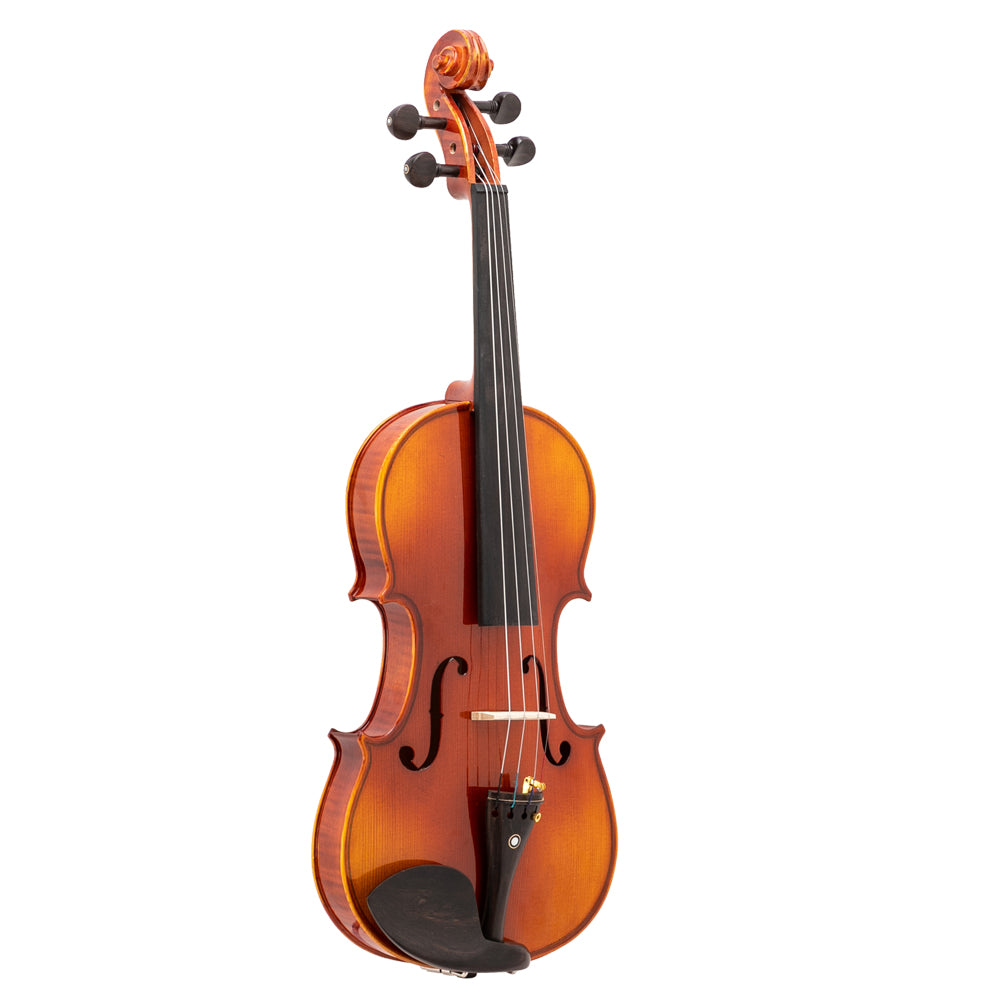 [Do Not Sell on Amazon]Glarry 4/4 Spruce Panel Violin Bright Natural Wood Back Panel Side Plate Rectangular Case Octagonal Prism Bow