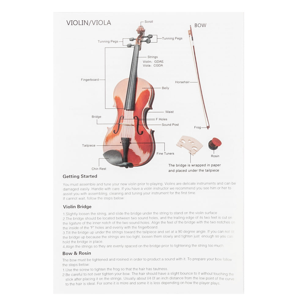 [Do Not Sell on Amazon]Glarry 4/4 Spruce Panel Violin Bright Natural Wood Back Panel Side Plate Rectangular Case Octagonal Prism Bow