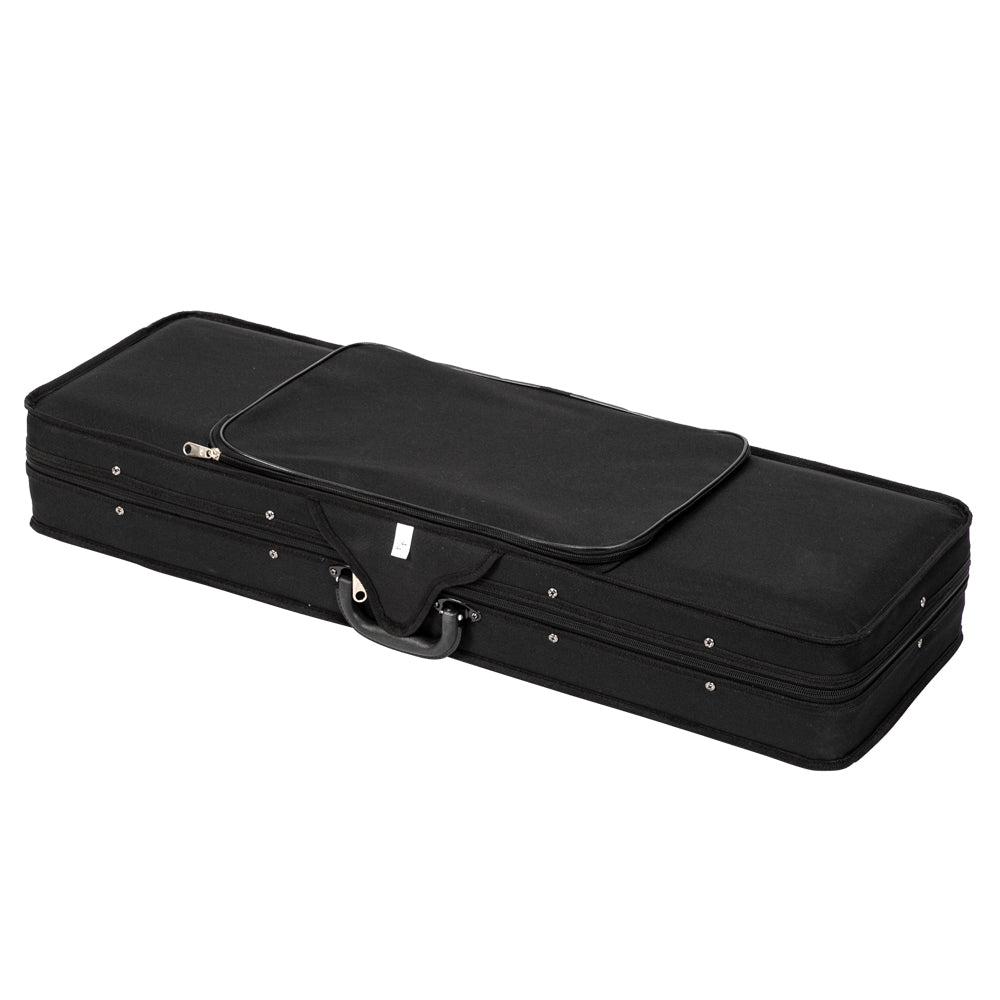 [Do Not Sell on Amazon]Glarry 4/4 Spruce Panel Violin Bright Natural Wood Back Panel Side Plate Rectangular Case Octagonal Prism Bow