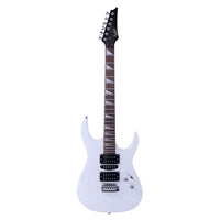 [Do Not Sell on Amazon]Glarry 170 Model With 20W Electric Guitar Pickup Hsh Pickup Guitar   Stereo   Bag   Harness   Picks   Rocker   Connector     Wrench Tool White