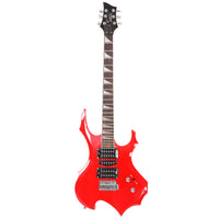 [Do Not Sell on Amazon]Glarry Flame Shaped Electric Guitar with 20W Electric Guitar Sound HSH Pickup Novice Guitar   Audio   Bag   Strap   Picks   Shake   Cable   Wrench Tool Red